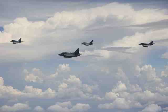 IAF's Tejas Mk-1 jets at Tarang Shakti 2024 multinational exercise. (X/@IAF_MCC)